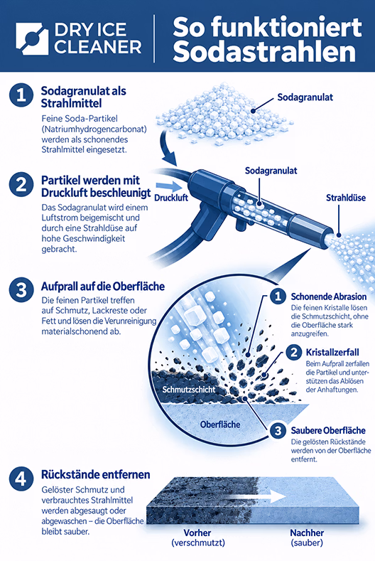 Strahltechnik für professionelles Sodastrahlen